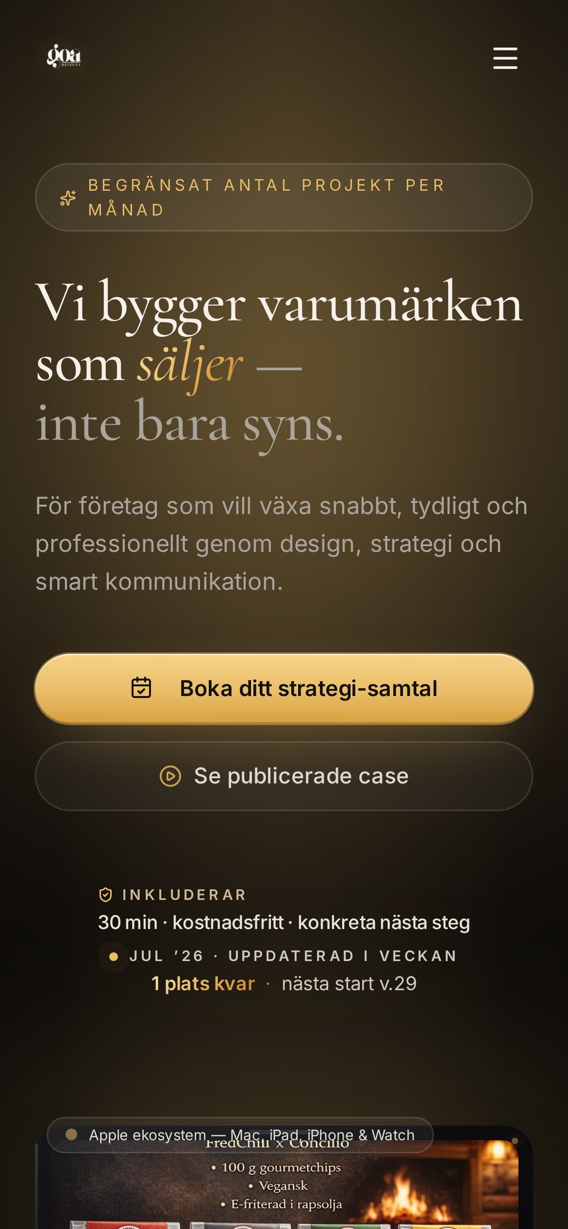 GoaDesigns™ — mobile UI